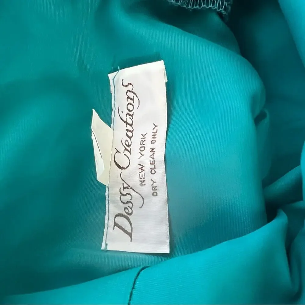 Vintage Dessy Creations Velvet Satin Bubble Skirt Gown Dress Size Medium